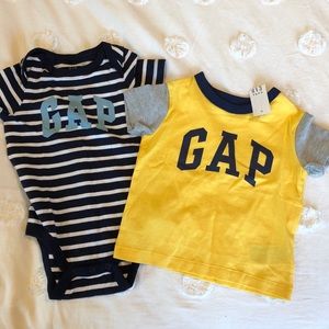baby Gap Striped Onesie and T-Shirt
